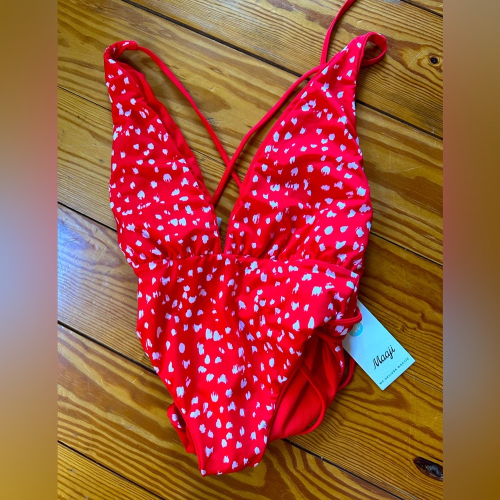 Safari One Piece in Red- size Medium reversible